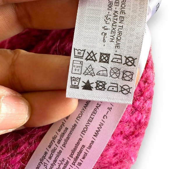 Zara Pink Plaid Sleeveless Scoop Neck Wool Blend Sweater Dress Size M Clueless - Picture 11 of 11